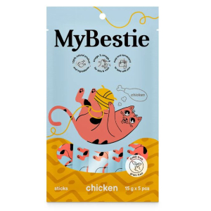 MyBestie Крем-Лакомство для кошек (курица) 5*15гр