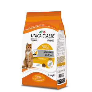 Unica Classe Adult In-Home Luxury Hairball сухой корм для взрослых домашних кошек (Курица), 1,5 кг
