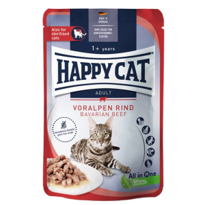 Happy Cat Culinary Meat in Sauce VoralpenRind Мясные кусочки в соусе из альпийской говядины для кошек, 85 гр срок до 14.03.2026