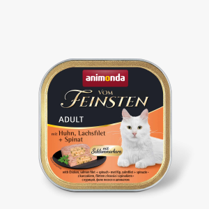 Animonda Vom Feinsten Adult Gourmet Core консервы для кошек (курица,лосось, шпинат) 100гр