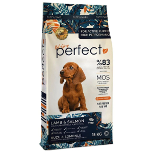 Perfect Pet Foods сухой корм для щенков всех пород с Ягненком и Лососем 15кг