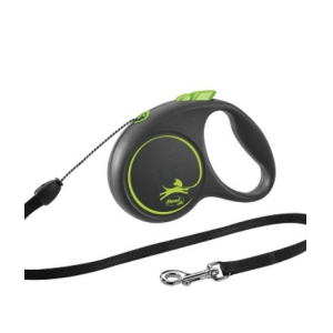 Flexi Поводок-рулетка,"Black DESIGN"зеленая (S),трос,5м
