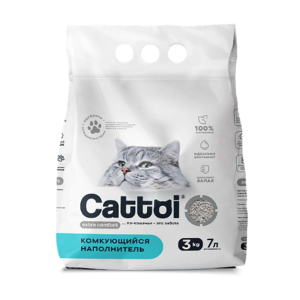 Cattoi Extra Comfort Наполнитель минеральный комкующийся,3кг