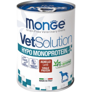 Monge VetSolution Dog Hypo Monoprotein LAMB для собак с ягнёнком снижения реакции пищевой непереносимости,400гр