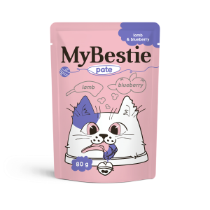 MyBestie влажный корм для кошек, паштет (ягненок, черника) 80гр