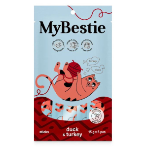 MyBestie Крем-Лакомство для кошек (утка и индейка) (5*15гр)