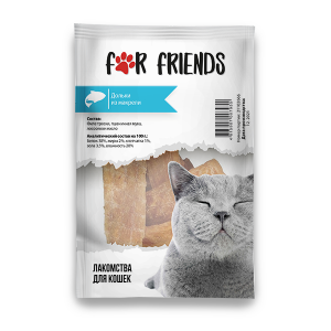 For Friends Лакомство для кошек (дольки из макрели), 50г