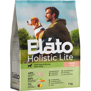 Elato Holistic Lite  сухой корм для собак привередливых, всех пород с кроликом и индейкой 7 кг
