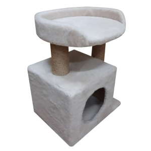 Домик с овальной полкой 0,55 (джут) цвет серый