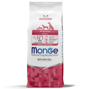 Monge Dog Speciality Line Monoprotein All Breeds Beef and Rice  сухой корм для взрослых собак всех пород (говядина, рис) 12кг