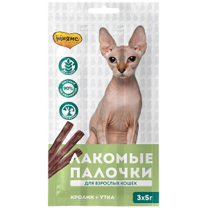 Мнямс Лакомство для кошек (утка, кролик), 5г