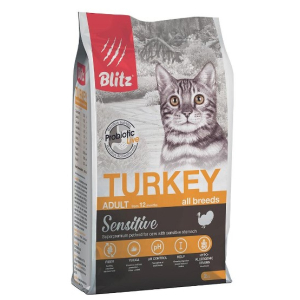 BLITZ ADULT CATS TURKEY сухой корм для взрослых кошек (индейка) 2кг годен до 08.08.2026