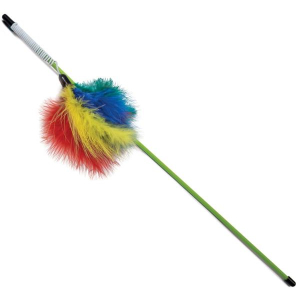 Triol B085 Удочка-дразнилка "Радужные перья", 8/50 см