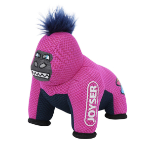 JOYSER Игрушка для собак Mightus Горилла J-Rilla с пищалкой M/L, розовая, 27 см