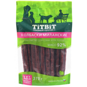 TitBit Колбаски Миланские для собак всех пород 370г -  XXL