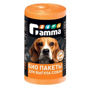 Gamma БИО пакеты для выгула собак , 240*360мм (25 шт/рулон)
