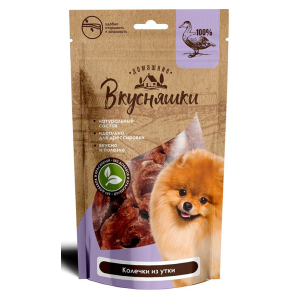 Домашние Вкусняшки Лакомство для собак (колечки из утки), 500г