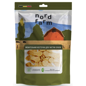 Лакомства для собак Жевательная косточка для чистки зубов NORD FARM 8-10гр/шт 90г