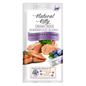 Лакомство Pettric Natural Kitty крем-суп для кошек (тунец, лосось,черника) (4*12гр)