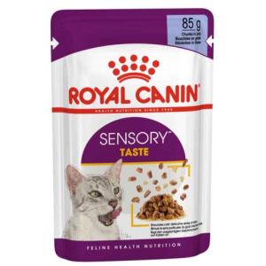 Royal Canin корм консервированный полнорационный для взрослых кошек (в возрасте от 1 года до 7 лет), стимулирующий вкусовые рецепторы, кусочки в желе, 85г