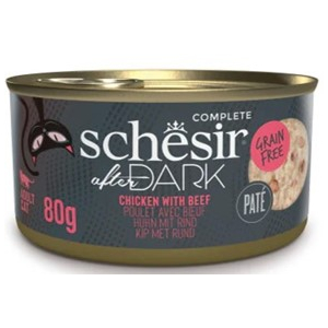 Schesir AFTER DARK паштет для кошек (курица, говядина), 80 гр