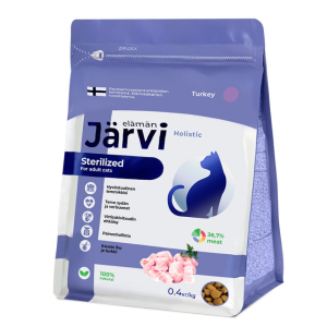 Jarvi сухой корм  для кошек стерилизованных и кастрированных котов с индейкой,0,4кг