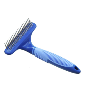 Camon Расческа грабли для животных (с 39 вращающимися металлическими зубцами в 2 ряда)