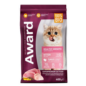 Award Kitten Healthy growth для котят от 1 месяца (Индейка, курица)