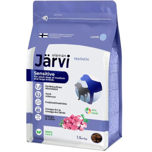 Jarvi сухой корм для собак взрослых средних и крупных пород с чувствительным пищеварением с ягненком,1,5кг