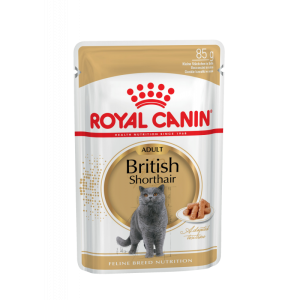 Royal Canin British Shorthair Adult Корм консервированный для взрослых британских короткошерстных кошек,соус, 85г