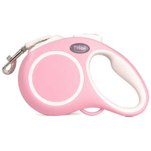 Triol Поводок-рулетка для собак Urban S, 5м до 15кг, лента, розовый