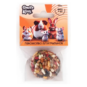Smile King Лакомство для грызунов - шарик фруктово-ореховый,25гр