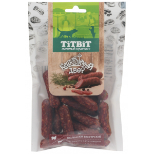 Titbit Колбасный двор Лакомство для собак (колбаски Венгерские), 80г