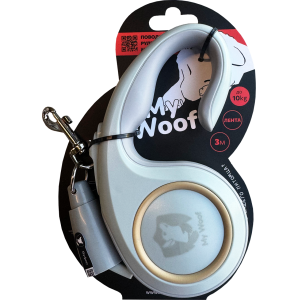 MY WOOF Поводок-рулетка с запасным механизмом спасения,размер S