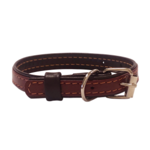 412230-2 Ошейник кожаный, ш 30, обх 40-55, бордовый верх, черный низ