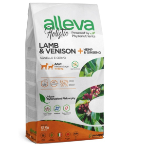 Alleva Holistic Корм сухой беззерновой для собак средних и крупных пород (ягненок, оленина), 12кг