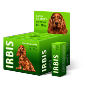 «IRBIS» Капли инсектоакарицидные «ИРБИС» для собак от 10 до 20 кг (Guttae insectiacaricidum pro canum «IRBIS»), 1ПИП/2мл