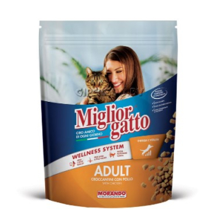 Miglior gatto сухой корм для кошек с курицей,400гр