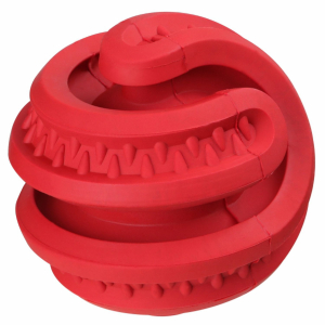 Игрушка Mr.Kranch для собак Головоломка дентальная 8,5*8,7 см красная с ароматом бекона