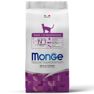 Сухой корм Monge Cat Daily Line для взрослых кошек, из курицы