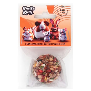 Smile King Лакомство для грызунов - шарик зерновой,25гр