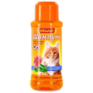 Amstrel Шампунь антипаразитарный для кошек (пальмароза, алоэ), 120мл