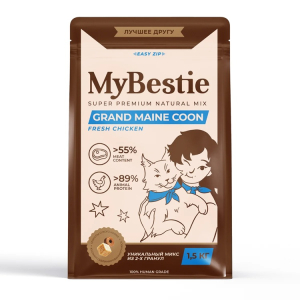 MyBestie сухой корм для кошек породы Мэйн Кун 1,5кг