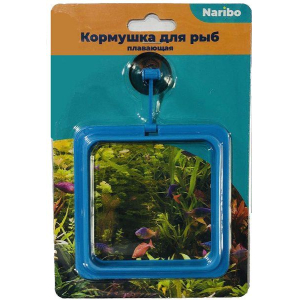 Кормушка Naribo пластиковая на присоске квадратная