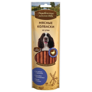 Деревенские лакомства Лакомство для собак (мясные колбаски из утки), 45г