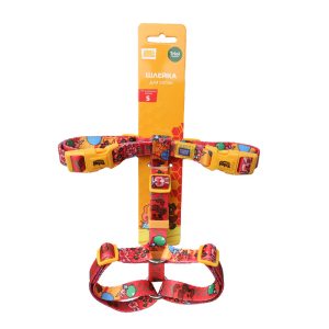 Шлейка нейлоновая Triol СОЮЗМУЛЬТФИЛЬМ "Большой секрет" S, красно-желтая, обхват груди 400-550мм