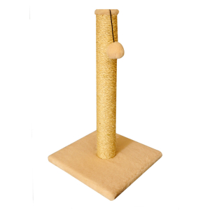 Когтеточка столбик (сизаль) бежевая 60см