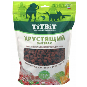 TitBit Хрустящий завтрак с бараниной для  собак всех пород 700г