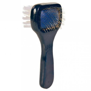 TRIXIE мягкая щетка (2359) пластиковая, двусторонняя, 6*13см