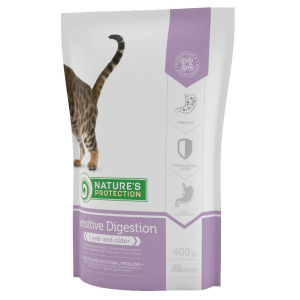 Nature's Protection Корм сухой для кошек с чувствительным пищеварением, 400г